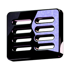 A stunning 3D icon with an elegant space texture,  perfect for adding sophistication to any project