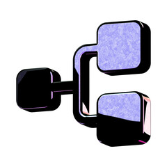 A stunning 3D icon with an elegant space texture,  perfect for adding sophistication to any project