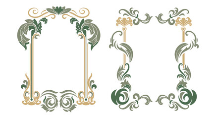 Art Nouveau frame style, vector design