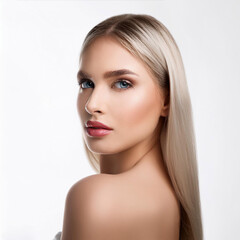 Fototapeta premium portrait of a woman with light brown hair