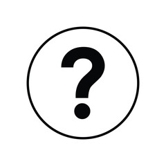 Question Mark in Circle Icon Vector Sign Symbol