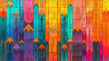Fototapeta premium Abstract Colorful Geometric Pattern with