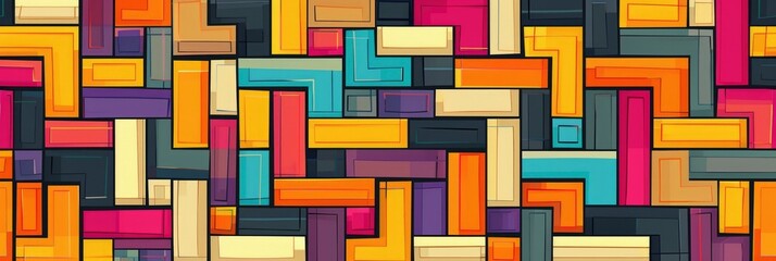 Abstract Geometric Pattern with Vibrant Colors