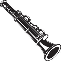 Naklejka premium clarinet musical instrument with white background