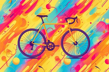 Fototapeta premium Vibrant Abstract Bicycle Design