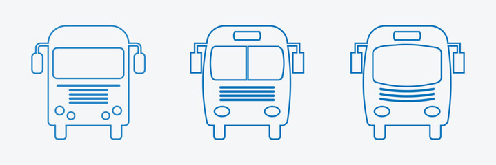 Bus Icon vector isolated on white background.