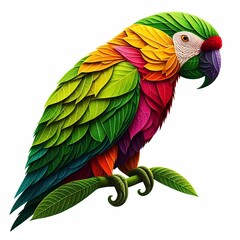 Fototapeta premium dragon parrot kangaroo eagle wolf wan tiger lion bear giraffe deer moose crane animal nature image leaf covered animal image on white gackground
