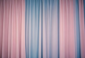Obraz premium Abstract colorful plain pink and blue curtains background
