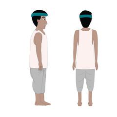 Indian village man cartoon character. moral stories for the best cartoon character vector