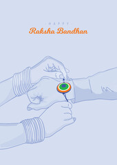 Happy Raksha Bandhan Poster, A tri color poster template for Raksha Bandhan festival as well as for Independence day of India cut poster for branding, advertising and Social media post