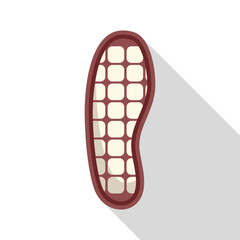 Orthopedic insole providing arch support for flat feet relief