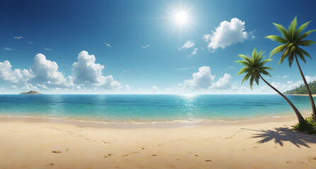 Obraz premium tree on the beach