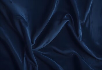 Fototapeta premium Dark blue velvet texture sample background, smooth, some waves, well enlighted