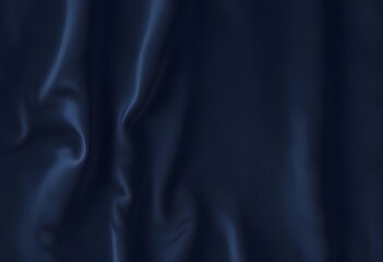 Dark blue velvet texture sample background, smooth, some waves, well enlighted