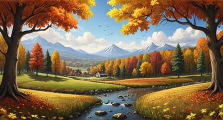 Obraz premium autumn in the mountains