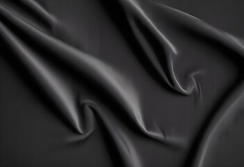 Obraz premium Dark grey velvet texture sample, gray satin background, smooth, some waves, well enlighted