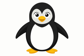 Funny Penguin Vector Illustration, Cartoon, Clipart, Line Art Design on White Background, Funny penguin vector illustration, cartoon, clipart, and line art design on white background.
