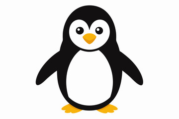 Funny Penguin Vector Illustration, Cartoon, Clipart, Line Art Design on White Background, Funny penguin vector illustration, cartoon, clipart, and line art design on white background.