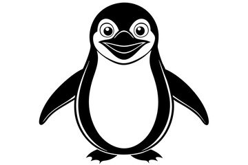 Funny Penguin Vector Illustration, Cartoon, Clipart, Line Art Design on White Background, Funny penguin vector illustration, cartoon, clipart, and line art design on white background.