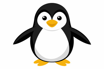 Funny Penguin Vector Illustration, Cartoon, Clipart, Line Art Design on White Background, Funny penguin vector illustration, cartoon, clipart, and line art design on white background.