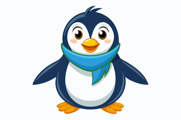 Funny Penguin Vector Illustration, Cartoon, Clipart, Line Art Design on White Background, Funny penguin vector illustration, cartoon, clipart, and line art design on white background.