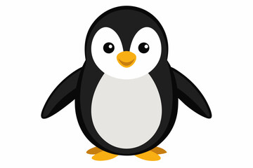 Funny Penguin Vector Illustration, Cartoon, Clipart, Line Art Design on White Background, Funny penguin vector illustration, cartoon, clipart, and line art design on white background.