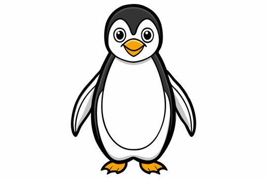 recommend clip art: Funny Penguin Vector Illustration, Cartoon, Clipart, Line Art Design on White Background, Funny penguin vector illustration, cartoon, clipart, and line art design on white background.