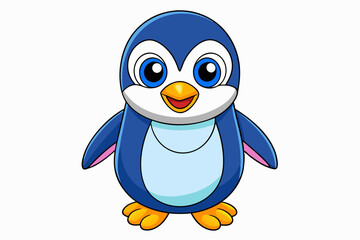 Funny Penguin Vector Illustration, Cartoon, Clipart, Line Art Design on White Background, Funny penguin vector illustration, cartoon, clipart, and line art design on white background.