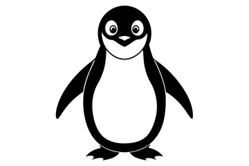 Funny Penguin Vector Illustration, Cartoon, Clipart, Line Art Design on White Background, Funny penguin vector illustration, cartoon, clipart, and line art design on white background.