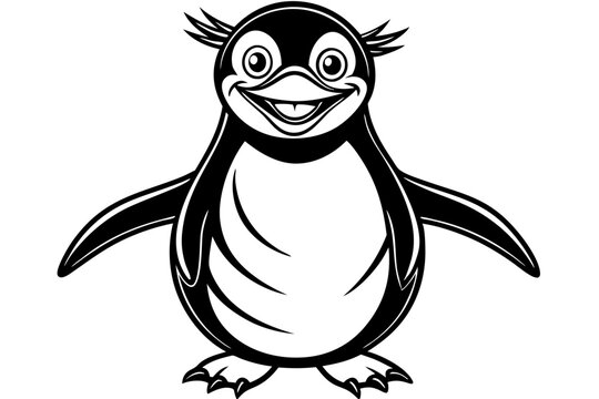 recommend clip art: Funny Penguin Vector Illustration, Cartoon, Clipart, Line Art Design on White Background, Funny penguin vector illustration, cartoon, clipart, and line art design on white background.