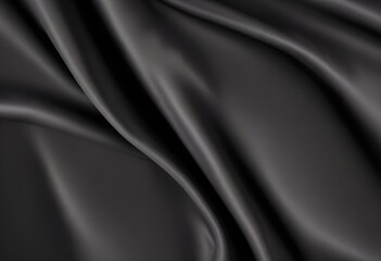 Fototapeta premium Dark grey velvet texture sample, gray satin screen background, smooth, some waves, well enlighted