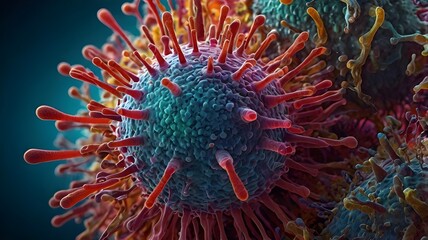 background with bacteria