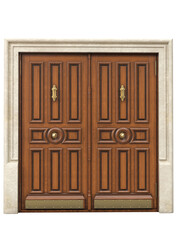 Entrance classic doors for the house