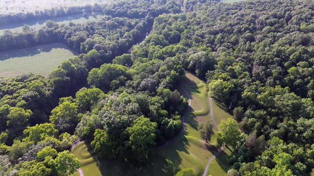 Serpent Mound and Ancient Earthwork near Cincinnati Ohio, America, USA.