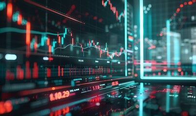 Fototapeta premium Cryptocurrency market chart