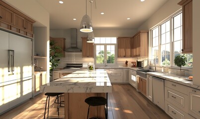 Fototapeta premium Design your dream kitchen with virtual reality technology