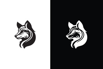 Fox icon silhouette vector illustration design. Fox icon black white