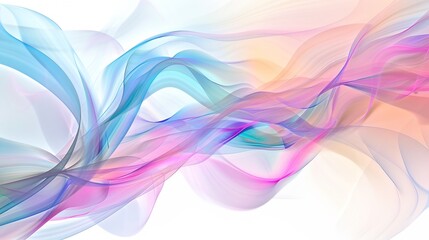 Fototapeta premium Vibrant abstract background featuring flowing pastel colored waves, evoking a dynamic and energetic feel