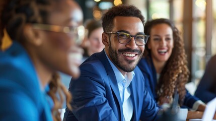 Creative Fusion: CEO Leading Whimsical Brainstorming Session in Sleek Boardroom Setting with Team Members