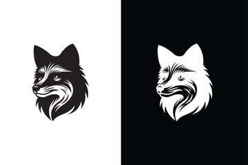 Fox icon silhouette vector illustration design. Fox icon black white