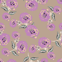 Seamless flowers pattern, floral print.
