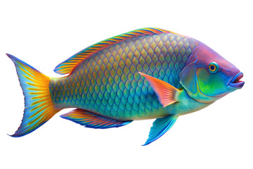 Fototapeta premium Parrotfish isolated on a transparent background