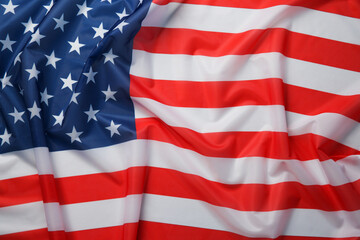 Fototapeta premium Flag of USA as background, top view