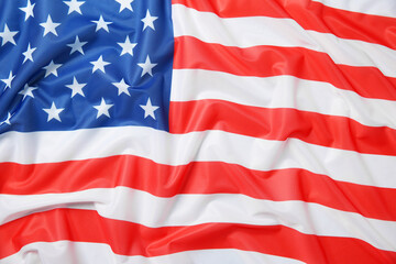 Obraz premium Flag of USA as background, top view