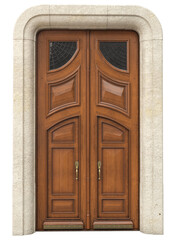 Entrance classic doors for the house