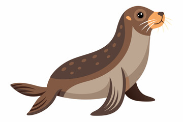Funny Sea Lion Vector Illustration, Cartoons, Clipart, and Line Art Design, Funny Sea Lion vector illustration, cartoons, clipart, and line art design on a white background.