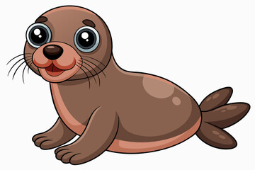 Funny Sea Lion Vector Illustration, Cartoons, Clipart, and Line Art Design, Funny Sea Lion vector illustration, cartoons, clipart, and line art design on a white background.
