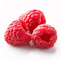 Raspberries on white background. Isolated.