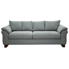 Naklejka premium leather sofa, isolated on white background with clipping path. Series of furniture