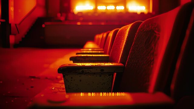 The comforting flicker of the old cinema screens grainy surface creates an alluring escape from the modern world.